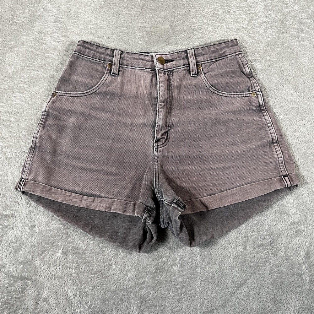 Rolla's Shorts Womens 26 Gray Denim Dusters‎ High Rise Relaxed Rolled Cuffed Hem